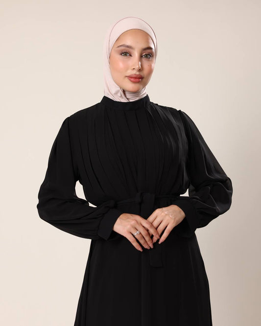 Midnight Pleated Dress