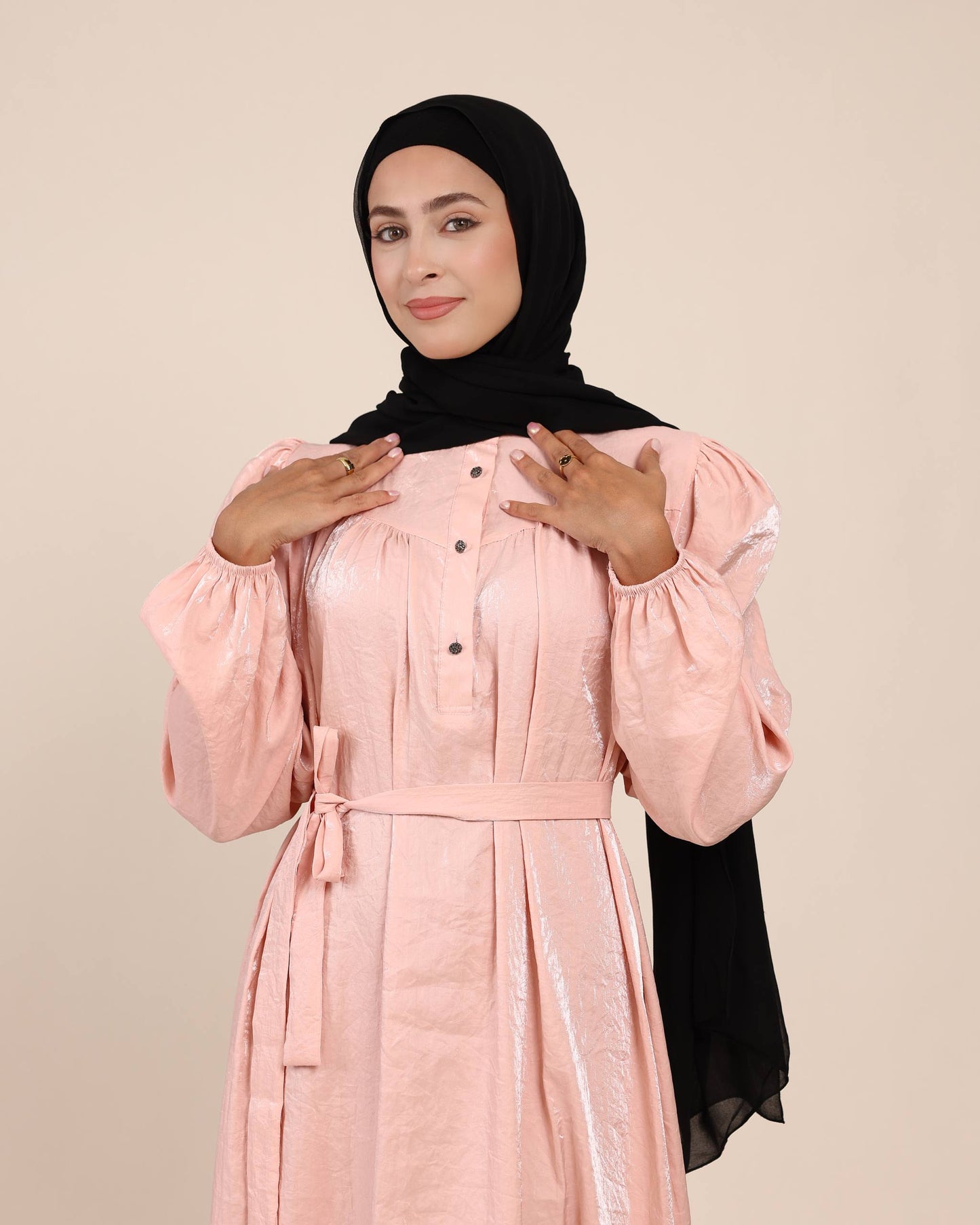 Blush Satin Dress