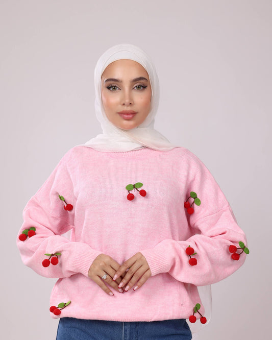 Cherry Knit Sweater