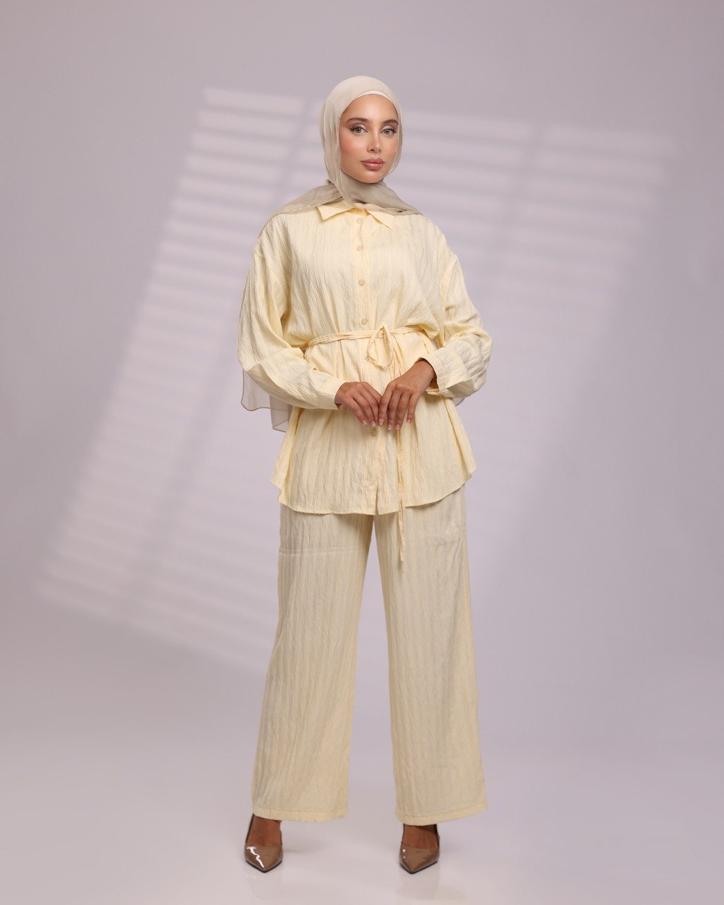 Butter Cream Tie-Waist Set
