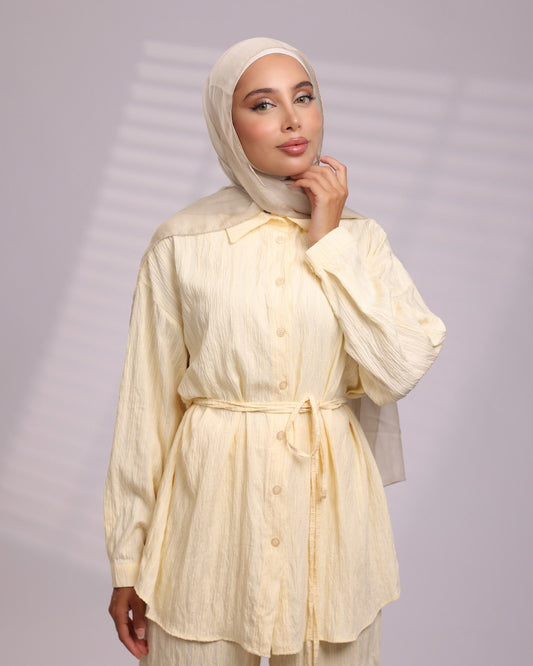 Butter Cream Tie-Waist Set