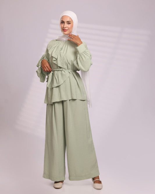 Mint Ruffle Co-ord Set