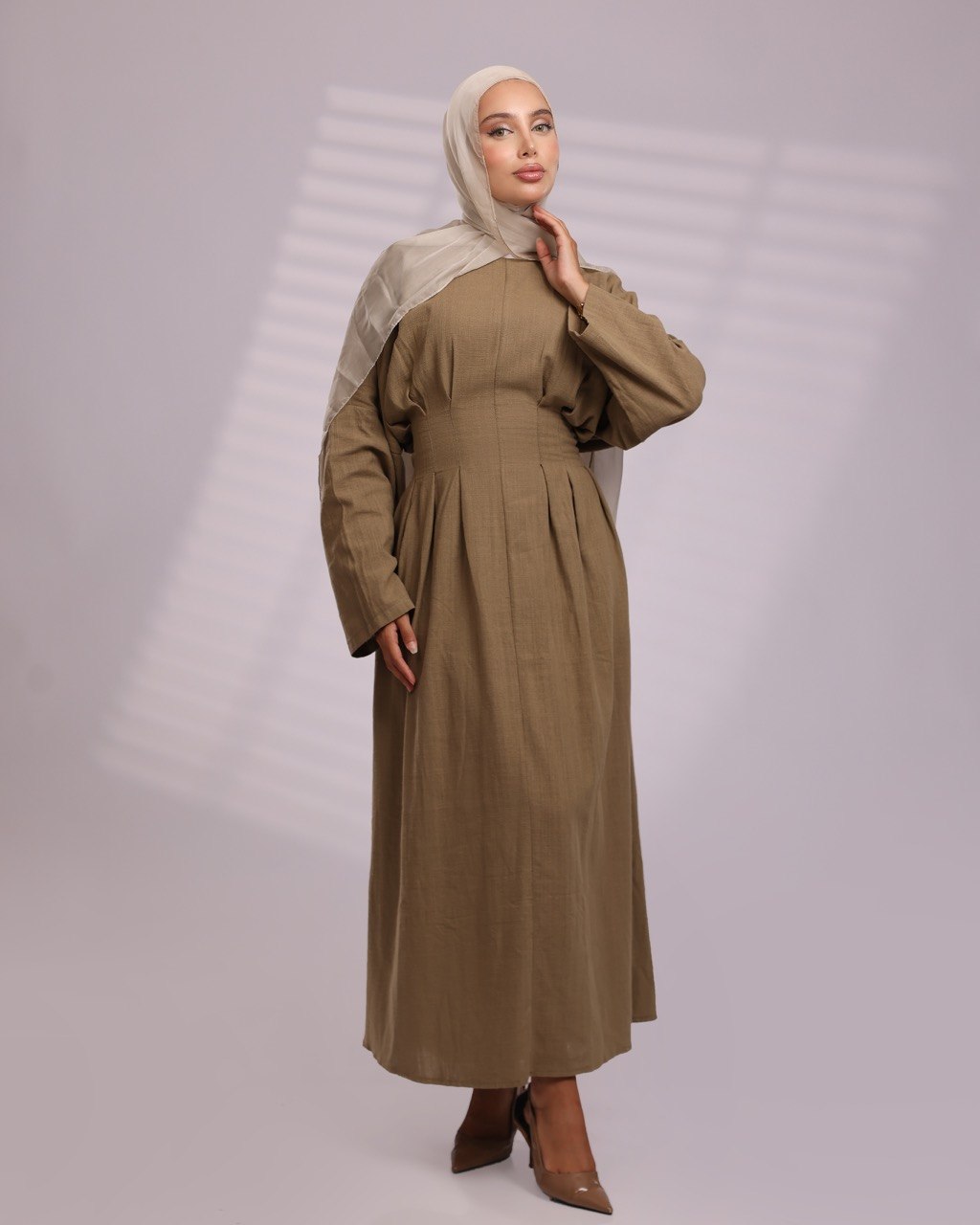 Sahara Sculpt Linen Dress