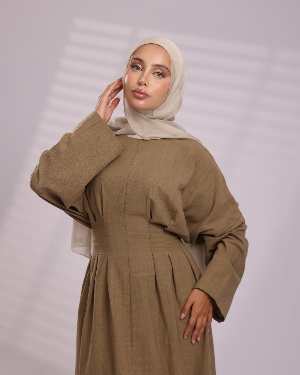 Sahara Sculpt Linen Dress