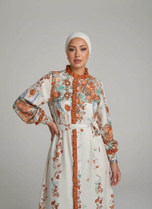 Desert Bloom Linen Dress