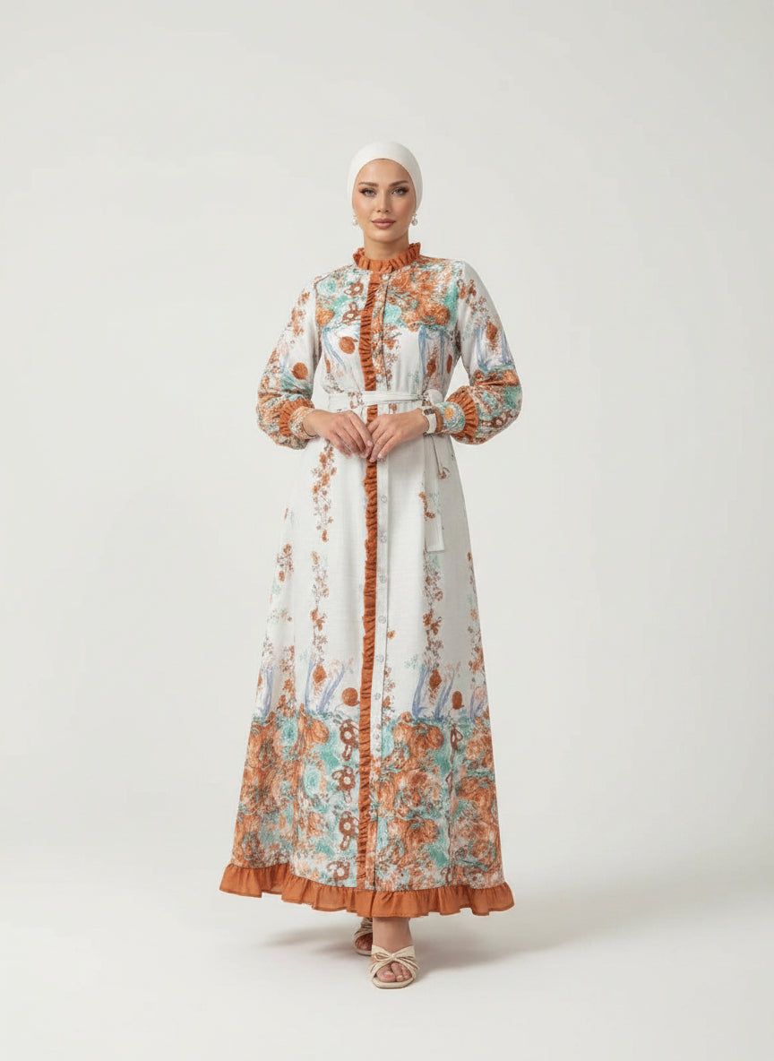 Desert Bloom Linen Dress