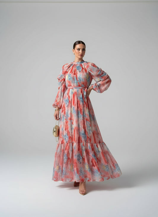 Ethereal Watercolor Maxi Dress