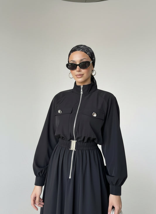 Black Belted Dress