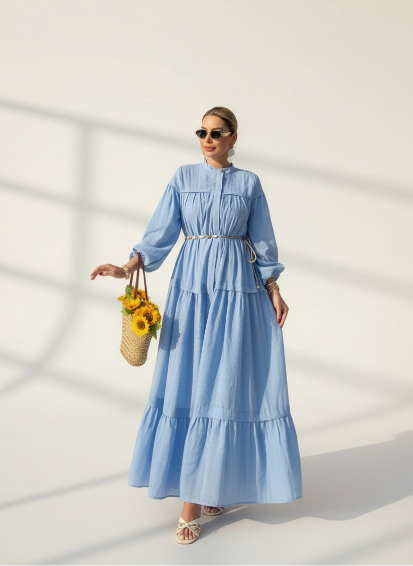 Sky Pearl Maxi Dress