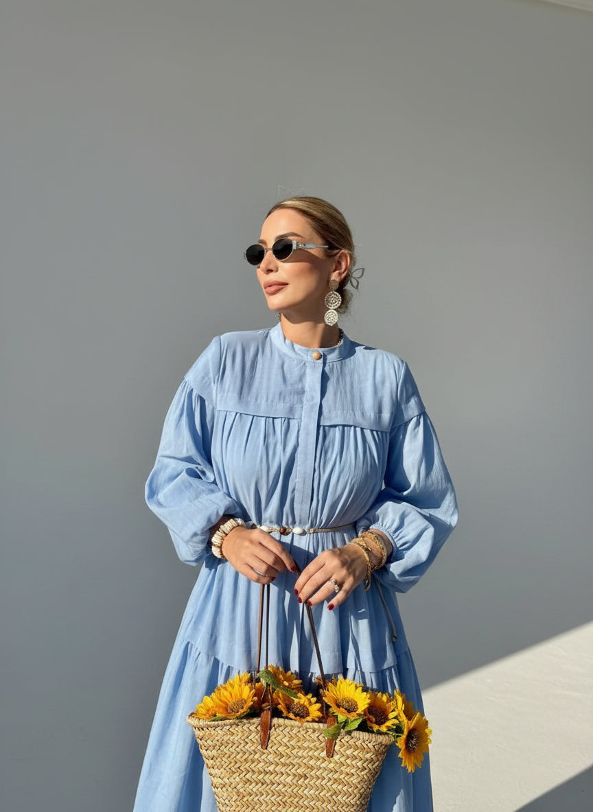 Sky Pearl Maxi Dress