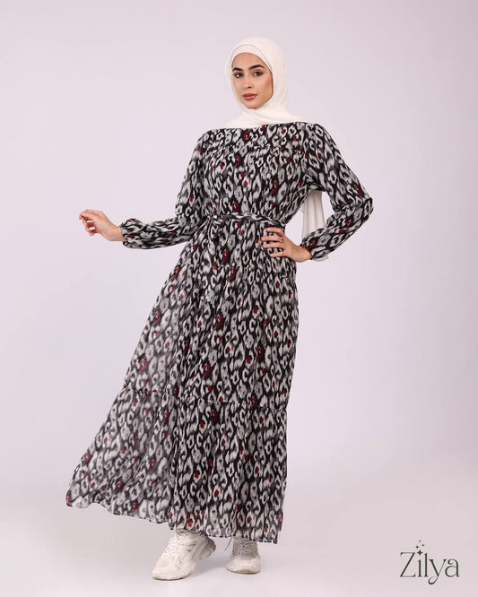 Leopard Black Dress