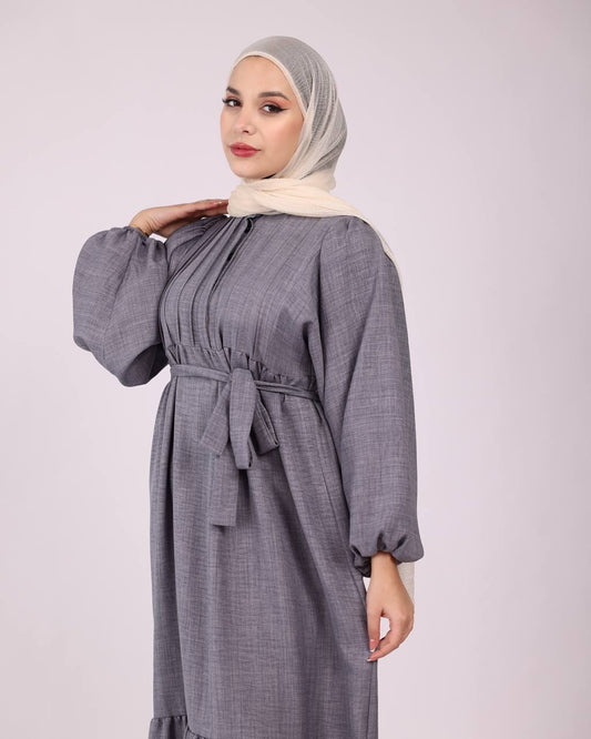 Blue-Grey Simple Dress