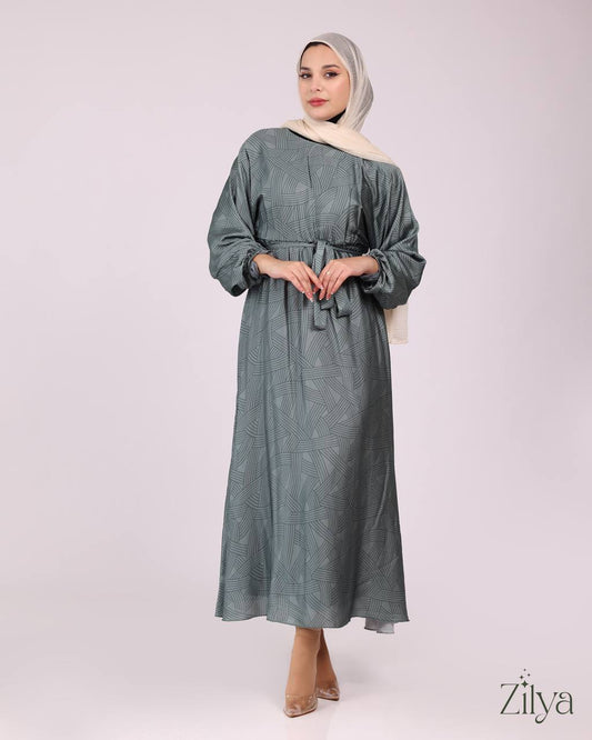 Emerald Satin Dress