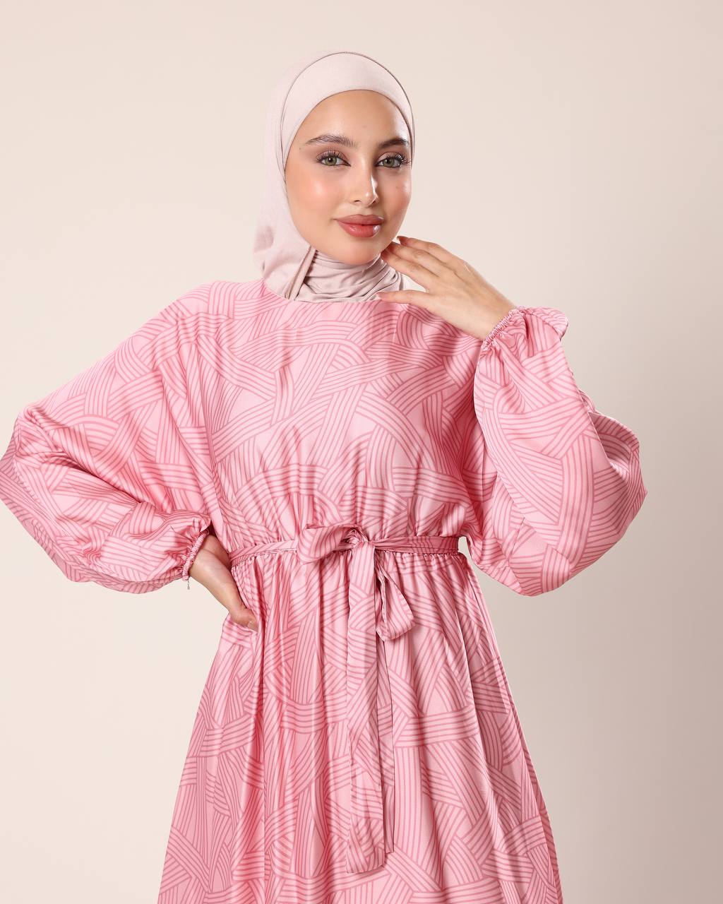 Baby Pink Satin Dress