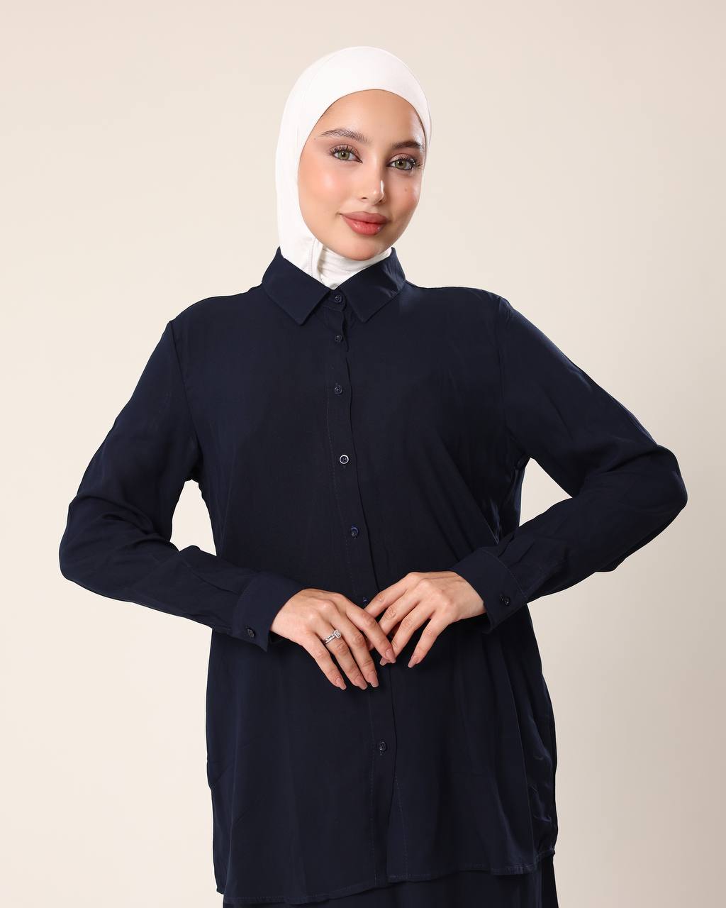 Dark Blue Skirt Set
