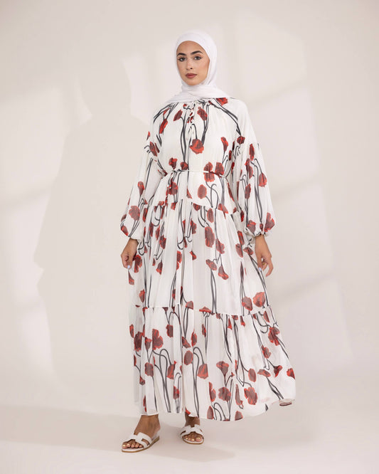 Scarlet Floral Dress