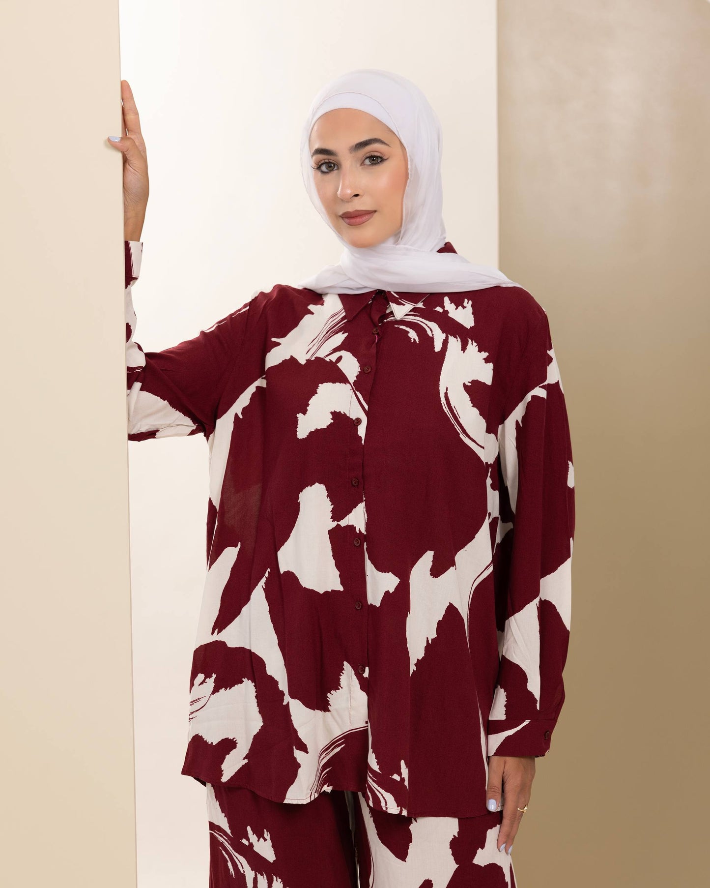 Burgundy Plus-Size Set
