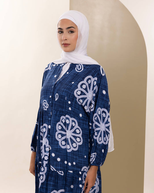 Denim Floral Dress