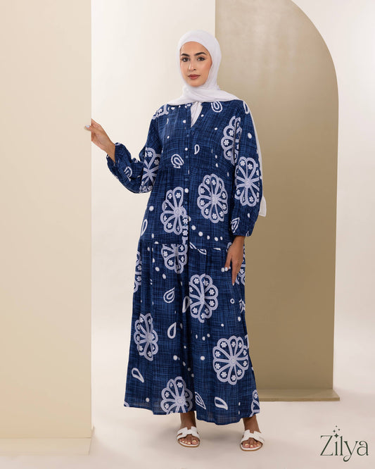Denim Floral Dress