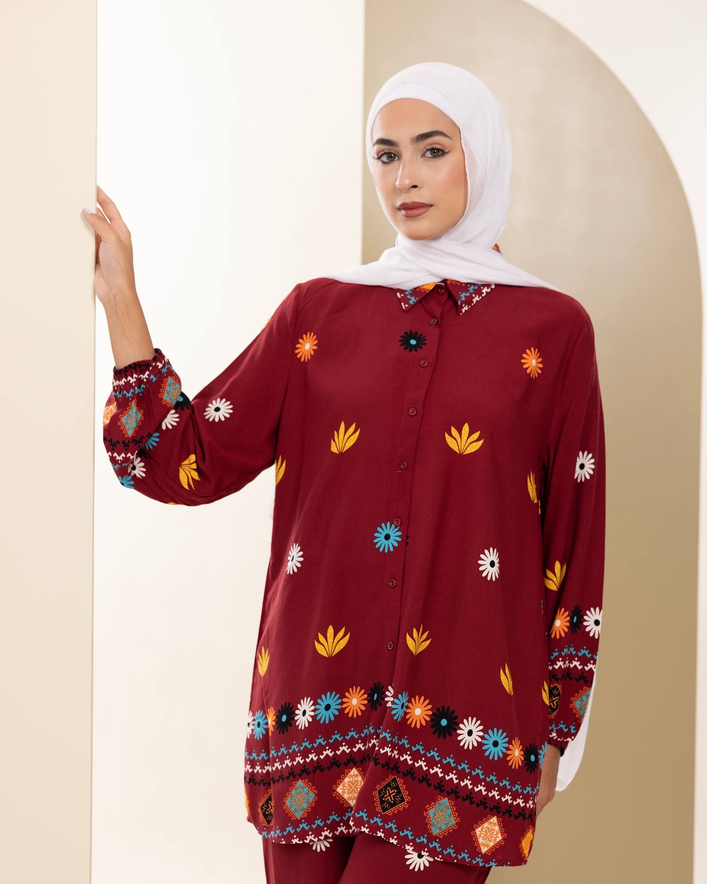 Burgundy Meadow Set