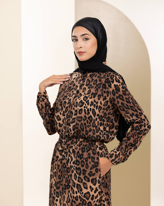 Wild Leopard Skirt Set