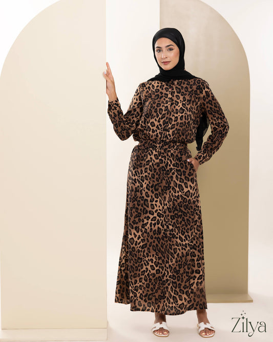 Wild Leopard Skirt Set