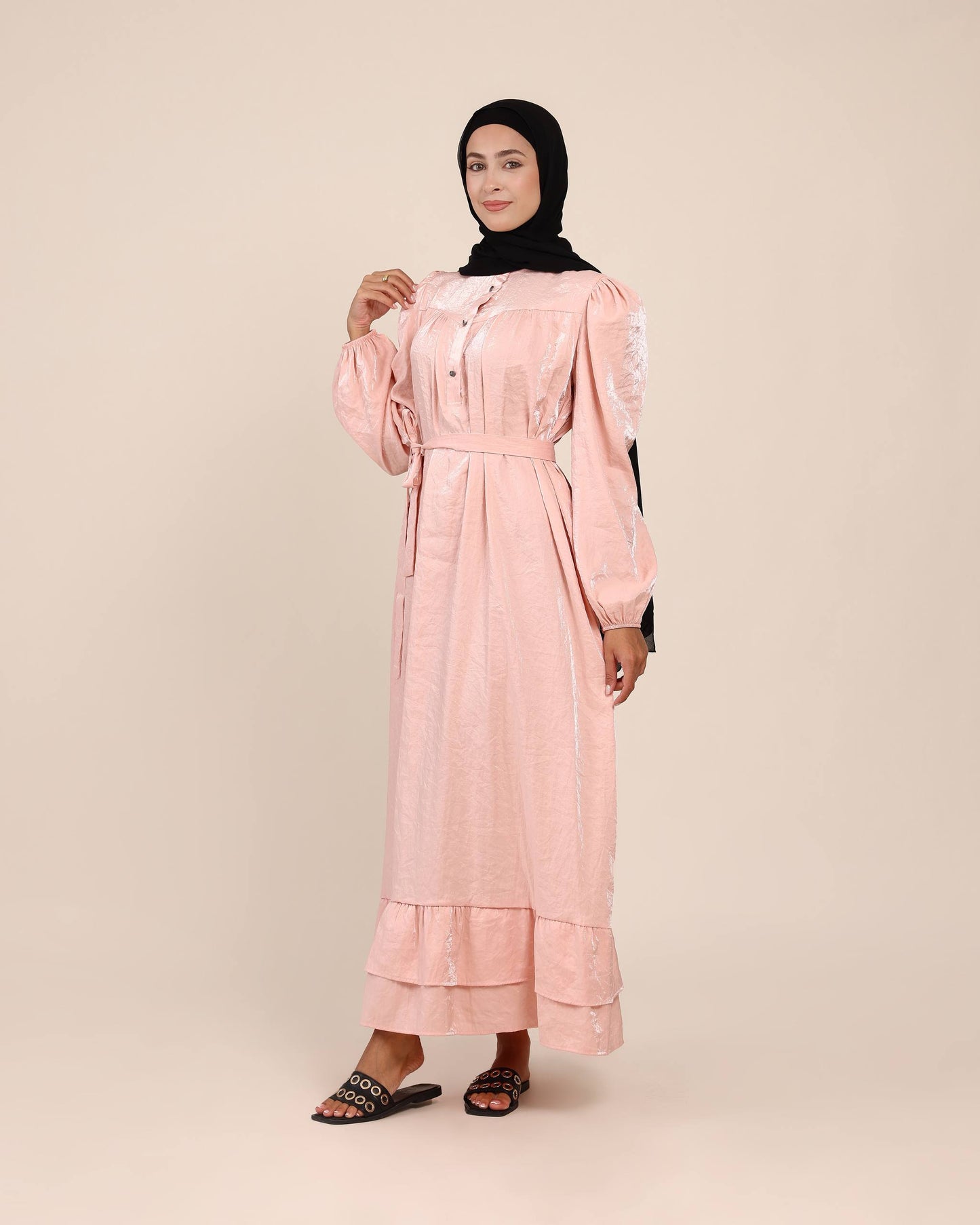 Blush Satin Dress