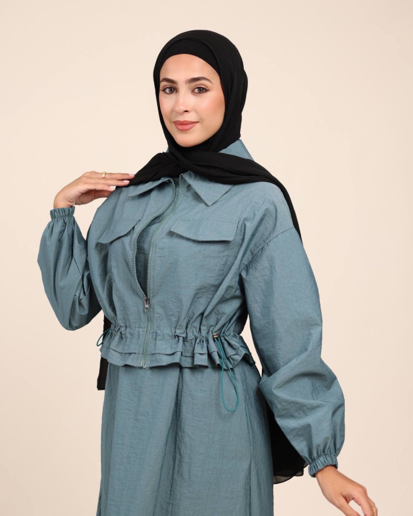 Teal Blue Dress Set