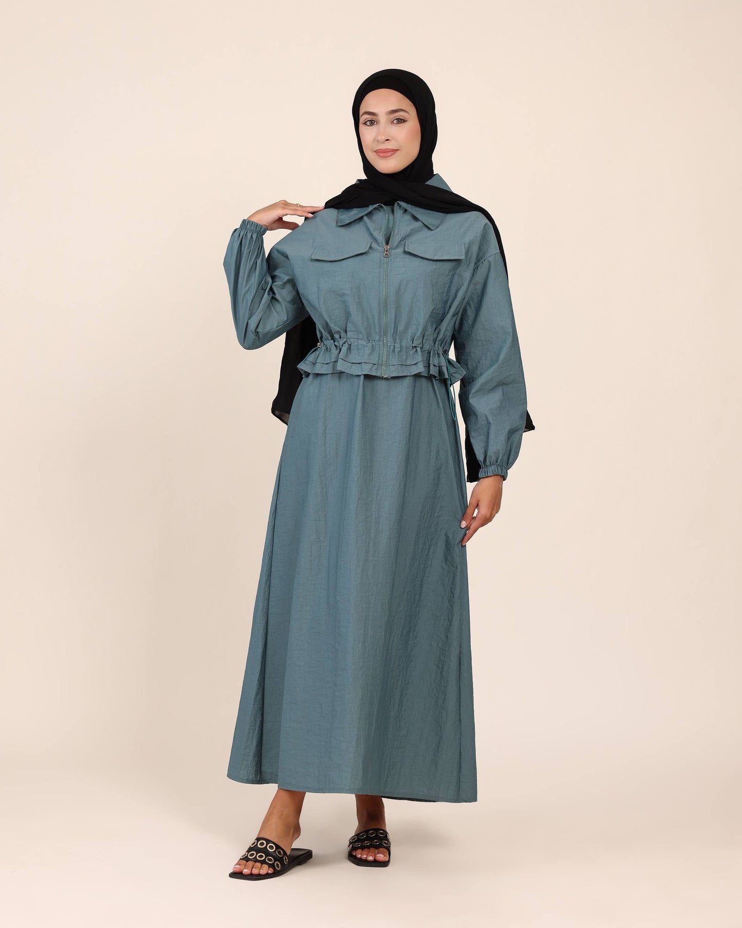 Teal Blue Dress Set