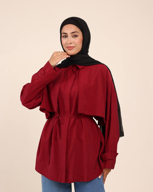 Crimson Layered Shirt